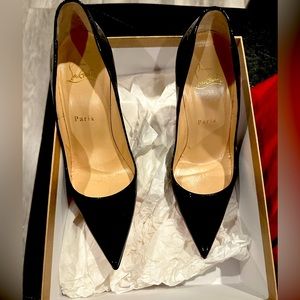 Christian Louboutin So Kate 120 Patent Shoes, Color Black